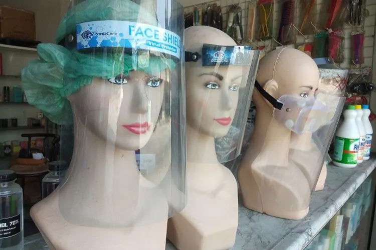 Contoh face shield Predacare (Ayobekasi/Firda Puri)