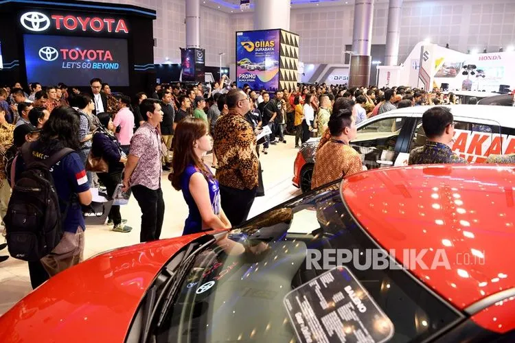 Gaikindo Indonesia International Auto Show (GIIAS) 2019 di Surabaya, Jawa Timur. GIIAS 2020 resmi ditunda untuk mengantisipasi penyebaran virus corona. (Foto Republika.co.id)