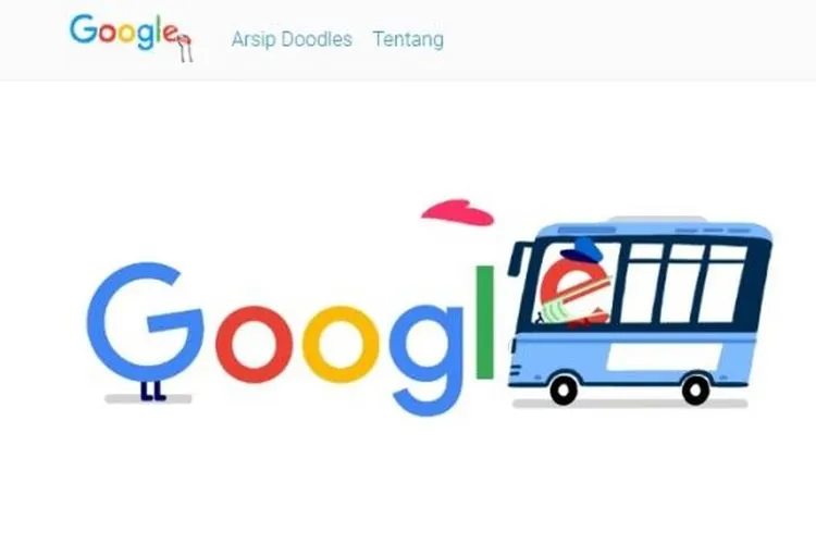 Google Doodle ucapan terima kasih ke pekerja transportasi umum. [Google]