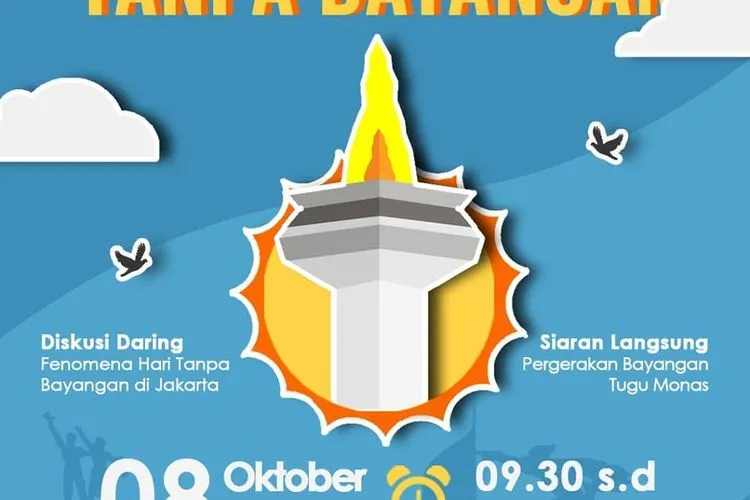 Hari tanpa bayangan di Jakarta. (Instagram planterium jakarta)