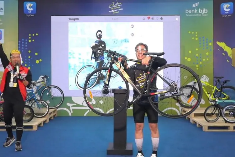 Lomba sepeda virtual bjb Cycling DigiCash V-Ride Series 5 berlangsung meriah. (dok bjb)