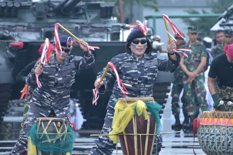 Upacara HUT ke-57 Kowal di Bhumi Marinir Cilandak, Jakarta Selatan, Senin (6/1/2020) (Dispen Lantamal III)