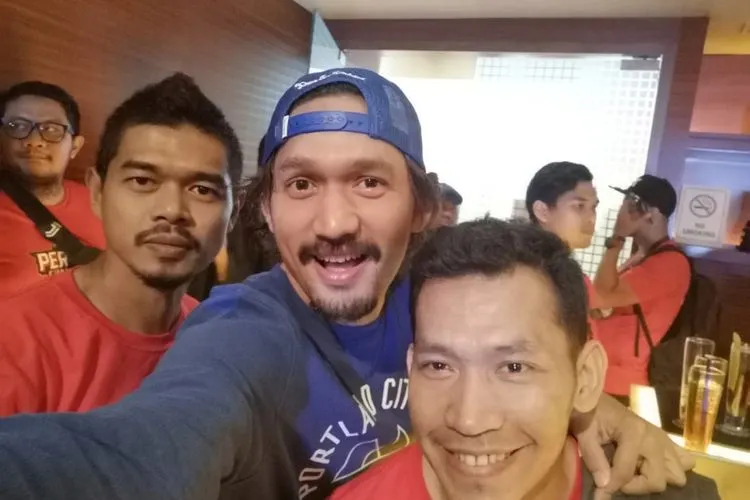 Ibnu Jamil bersama Bambang Pamungkas