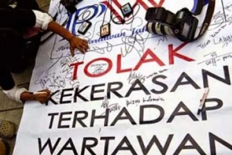 Ilustrasi kekerasan terhadap wartawan/Tribun