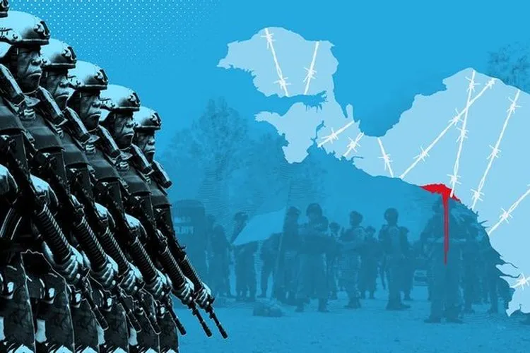 Ilustrasi Kekerasan bersenjata di Papua (Tirto- Gerry)