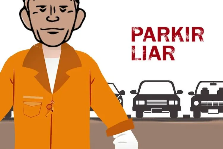 Ilustrasi parkir liar (Langgam.id)