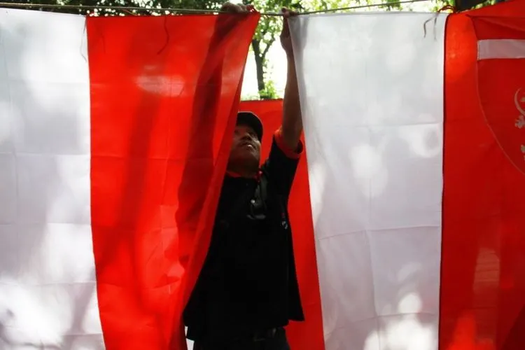 Ilustrasi pedagang bendera. (dok)