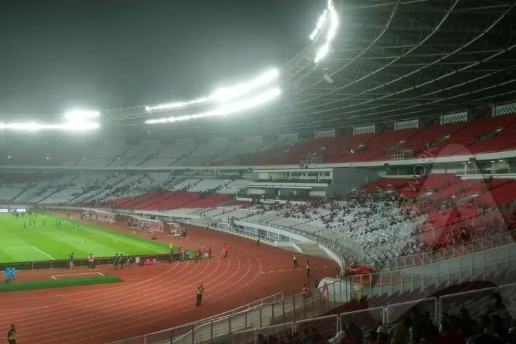 Tribun SUGBK saat laga Indonesia vs Thailand sepi penonton/Ayojakarta.com