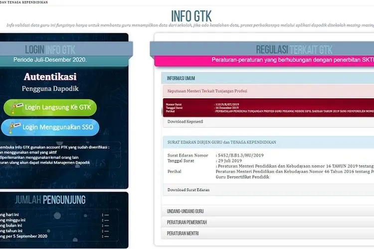 [ilustrasi] Website  info.gtk.kemdikbud.go.id (dok)