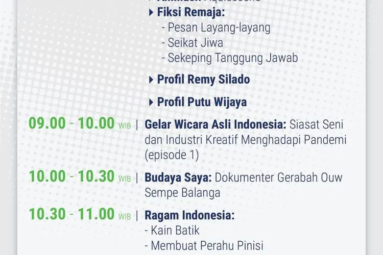 Jadwal Belajar dari Rumah TVRI Sabtu 25 April 2020. (Twitter Kemdikbud RI)