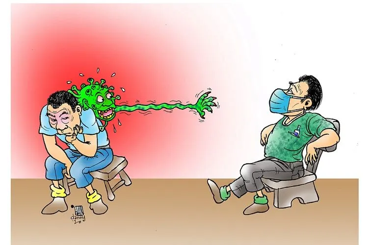 [Ilustrasi] Awas Corona, Jaga Jarak (Ayosemarang/Danny Yustiniadi)