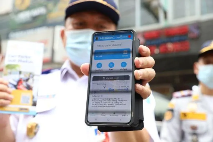 Aplikasi JakParkir menyediakan informasi lokasi parkir dan pemesanan (dok. utara.jakarta.go.id)