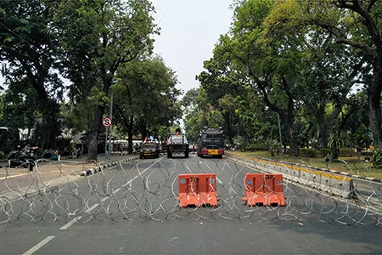 Suasana pengamanan di sekitar Istana Negara, Jakarta, Senin (28/10/2019)/Ayojakarta.com