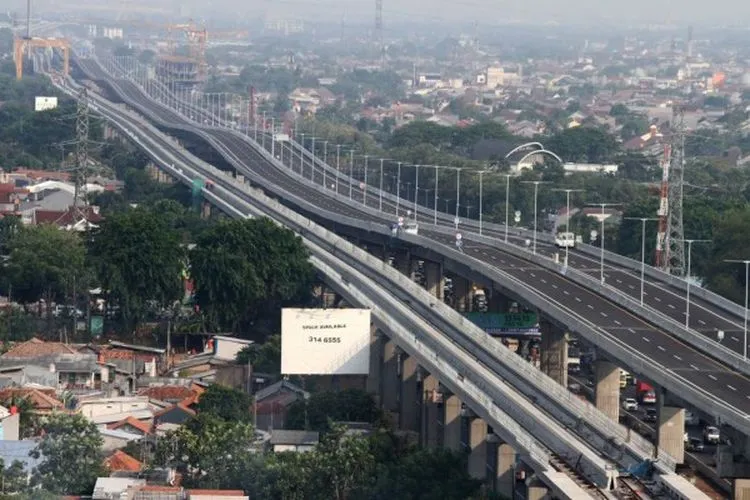 Jalan Tol Jakarta-Cikampek II (ANTARA FOTO/Risky Andrianto/wsj)