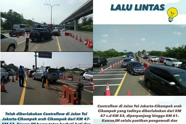Perkembangan terkini soal arus di Tol Japek/ Instagram: @official.jasamarga