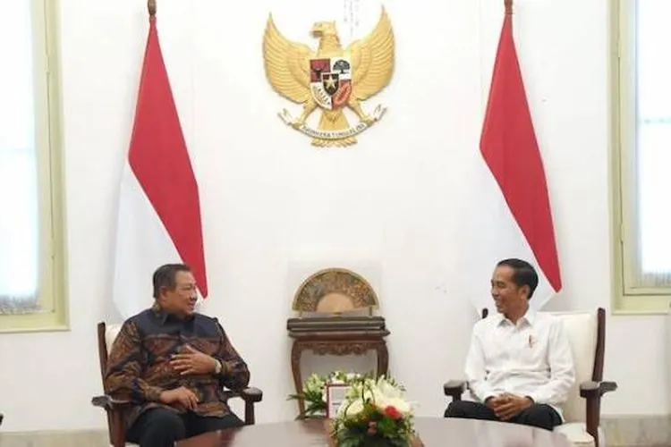Presiden Jokowi dan Ketum Demokrat Susilo Bambang Yudhoyono dalam pertemuan di Istana Merdeka/Biro Pers dan Media Sekretariat Presiden