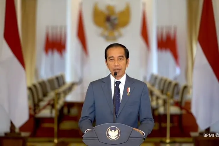 Presiden Joko Widodo saat memberikan sambutan secara virtual dalam HUT PAN ke-22/ instagram: zul.hasan