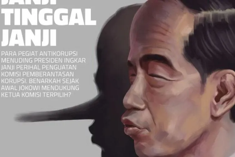 Karikatur Jokowi-Pinokio di halaman depan Majalah Tempo edisi 16-22 September 2019/Twitter