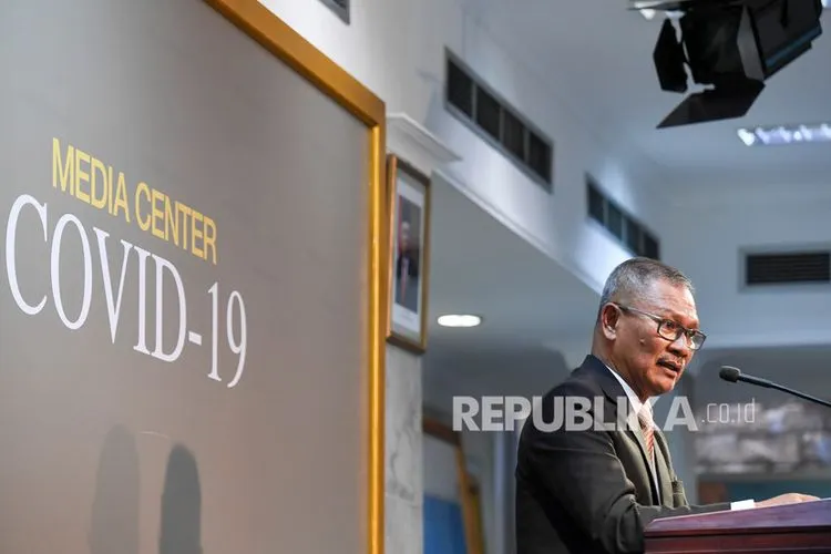 Juru bicara penanganan Covid-19 Indonesia, Achmad Yurianto/ Republika