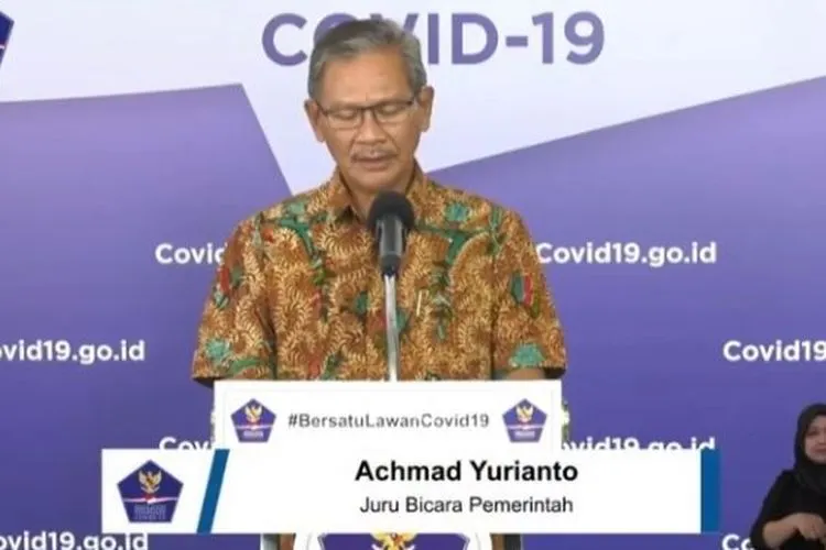 Juru Bicara Pemerintah untuk Penanganan Covid-19 Achmad Yurianto. (Capture Youtube BNPB Indonesia)