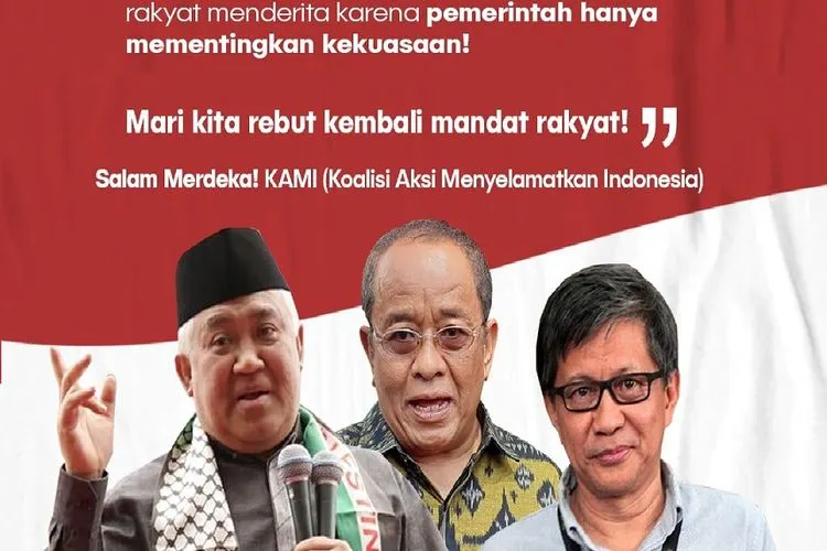 Poster KAMI yang dipajang akun Twitter pribadi Din Syamsuddin/@OpiniDIN