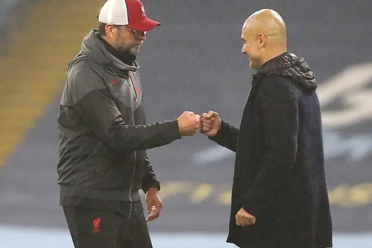 Pelatih Liverpool, Jurgen Klopp (kiri), dan Pelatih Manchester City, Josep Guardiola / instagram