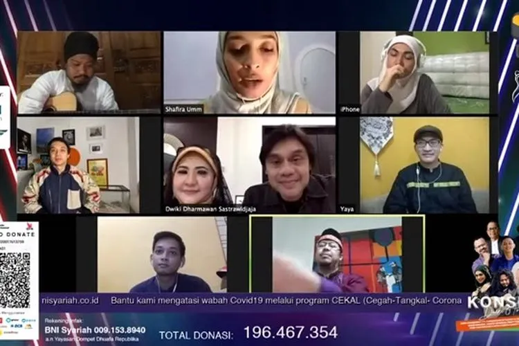 konser amal #CukupDariRumah di channel YouTube Dompet Dhuafa (DDTV).