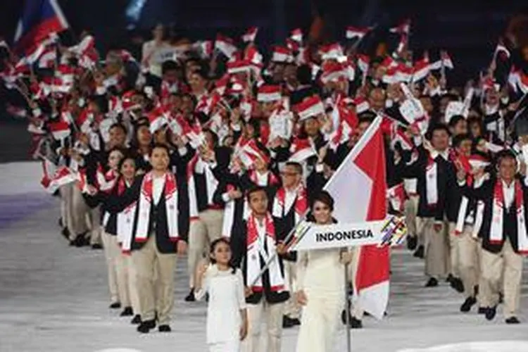 Kontingan Indonesia di SEA Games 2019 Manila (Bola.com)