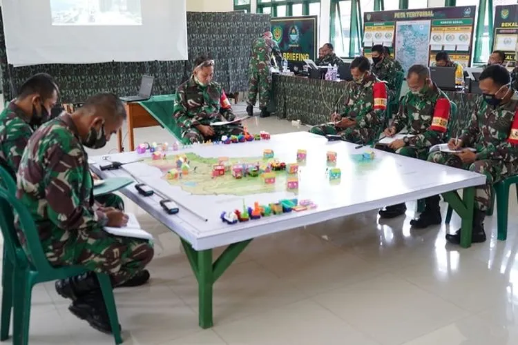 Latihan penanggulangan bencana alam di Makodim 0615/Kuningan