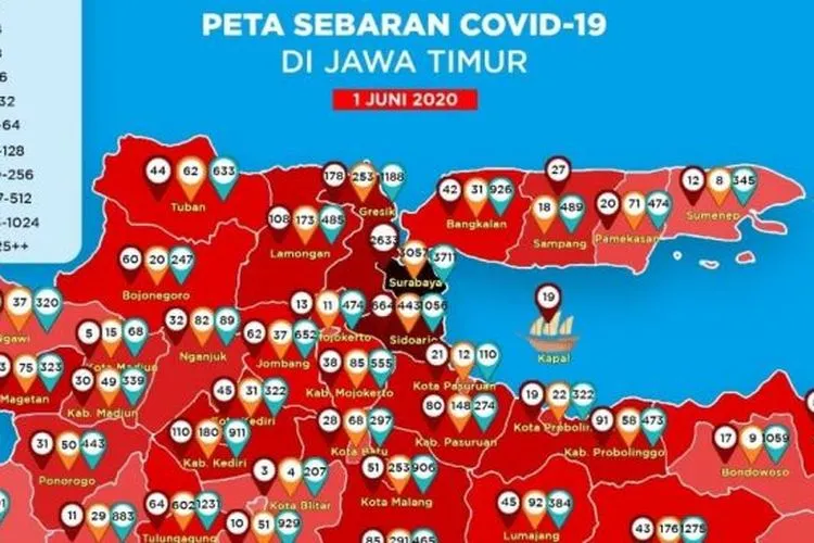 Kota Surabaya menjadi daerah paling banyak terdapat pasien positif virus corona. (dok)