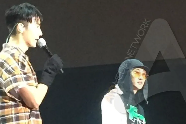 Donghae dan Eunhyuk saat mengisi acara Super K-Pop Festival 2019 di ICE, BSD City, Tangerang Selatan/Ayokajarta.com