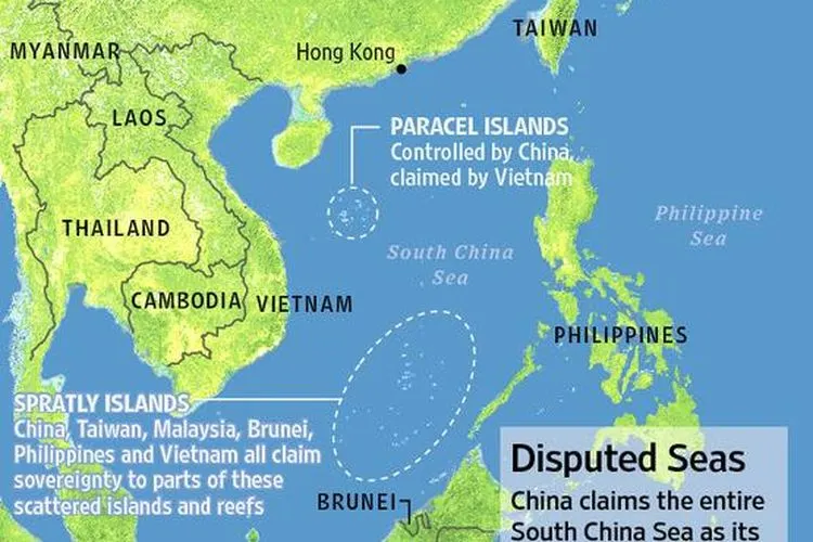Peta konflik Laut China Selatan/Batamnews