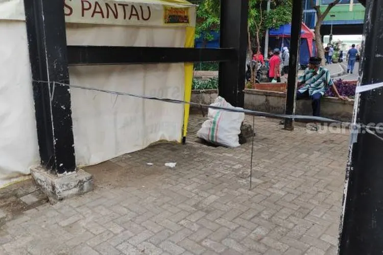 Lokasi gelandangan Tanah Abang tewas. (Suara.com/Bagaskara)