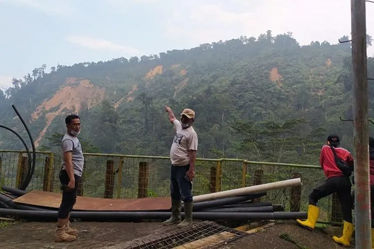 lokasi longsor (Dokumen Polsek Nanggung)