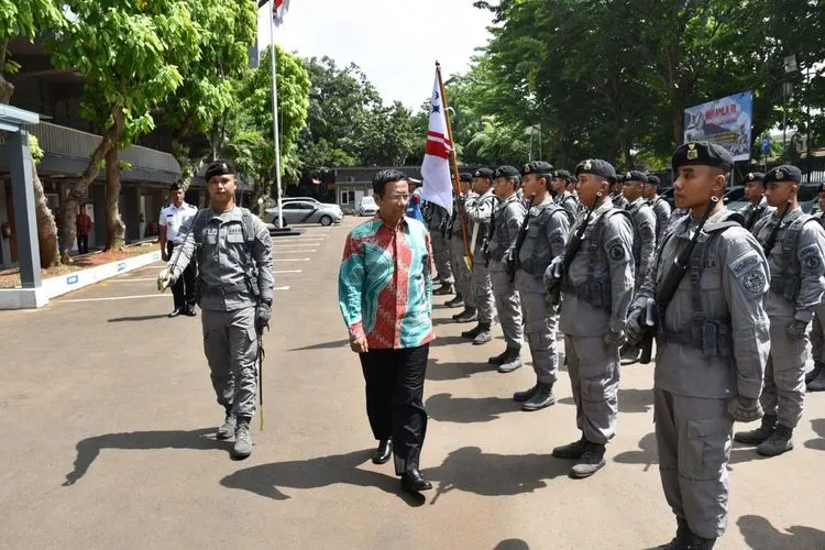 Menteri Koordinator Bidang Politik, Hukum, dan Keamanan, Mohammad Mahfud MD di Bakamla RI, Jakarta (Humas Bakamla RI)