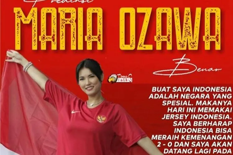 Maria Ozawa mendukung Timnas U-22 di SEA Games Filipina (Instagram)