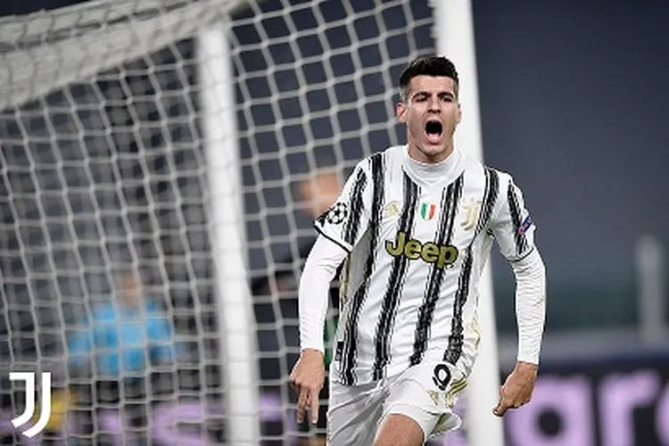 Alvaro Morata menjadi penyelemat Juventus melangkah ke fase gugur Liga Champions. (Twitter Juventus)