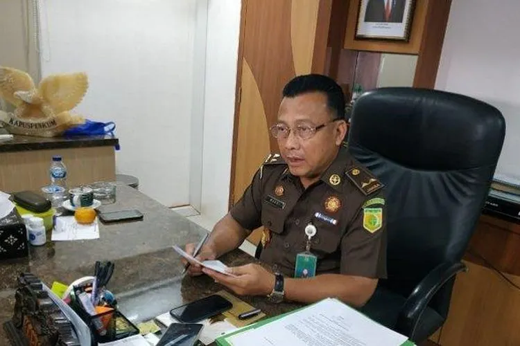 Kapuspenkum Kejaksaan Agung, Mukri saat jumpa pers di Kejaksaan Agung, Jakarta (Tribunnews.com/Igman Ibrahim)