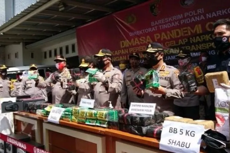 Satgas IV Gakkum Ops Aman Nusa II Direktorat Tindak Pidana Narkoba Bareskrim Polri. (Bantennews)