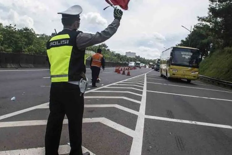 Ilustrsi penyekatan di Tol Cipularang / Suara.com