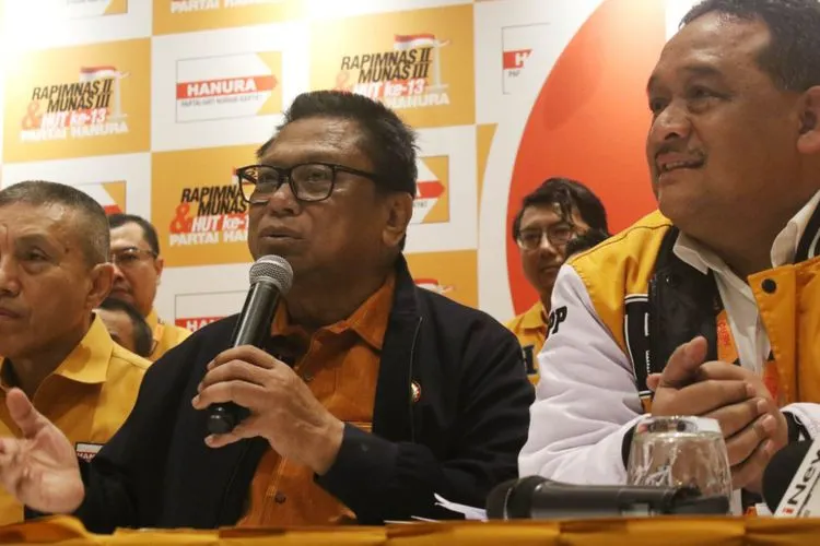 Ketua Umum Partai Hanura, Oesman Sapta Odang di Hotel Sultan, Jakarta, Rabu (18/12/2019)