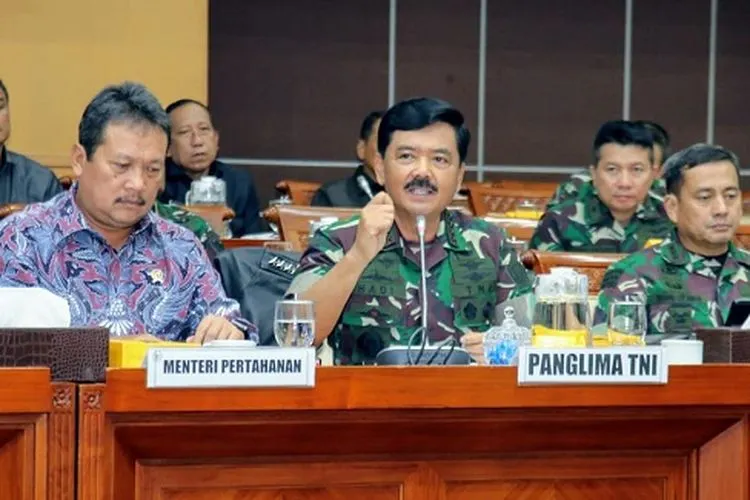 Panglima TNI, Marsekal TNI Hadi Tjahjanto, saat rapat kerja dengan Komisi 1 DPR RI, di Gedung DPR RI, Jalan Jenderal Gatot Subroto, Senayan, Jakarta Pusat, Kamis (30/1/2020). (Dok. Puspen TNI)