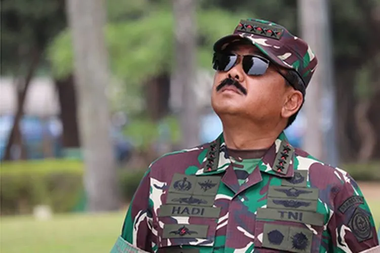 Panglima TNI Marsekal TNI Hadi Tjahjantodi lapangan Silang Monas, Jakarta Pusat, Jumat (18/10/2019)/Puspen TNI