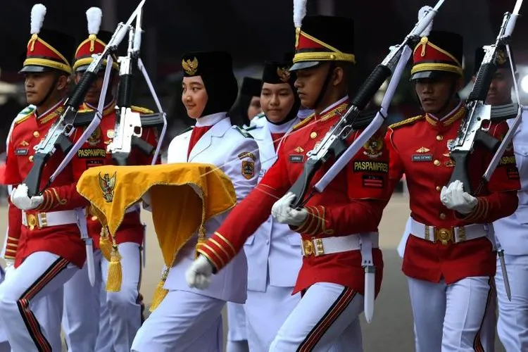 Pasukan Pengibar Bendera Pusaka (Paskibraka). (Antara)
