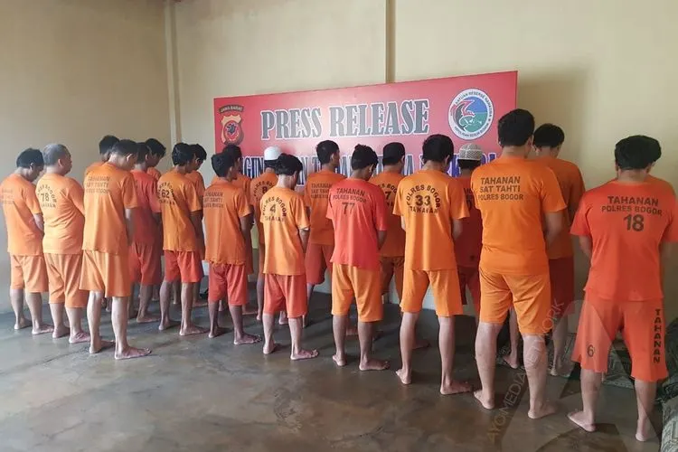 Sebagai ilustrasi, Tersangka narkoba saat dirilis di Polres Bogor, Rabu (22/4/2020). (Ayobogor.com/Husnul Khatimah)