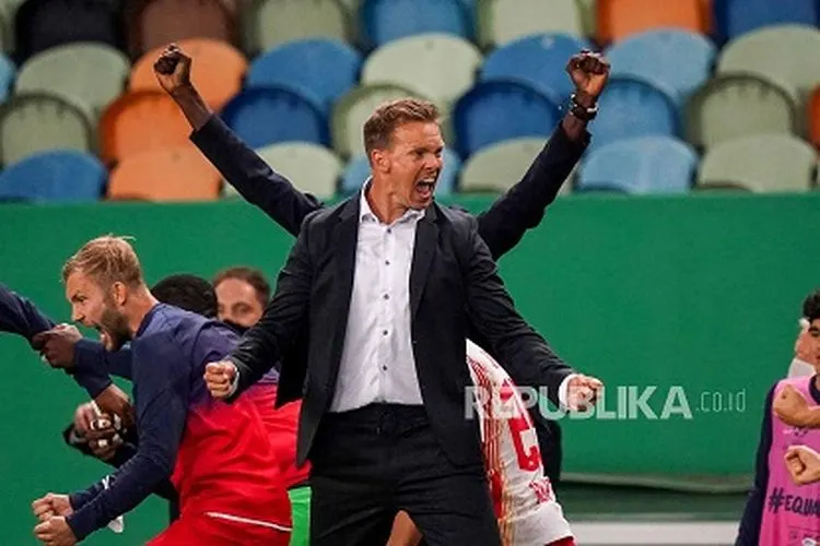 Pelatih RB Leipzig, Julian Nagelsmann.  Foto: Reuters/Peter Schatz/Pool