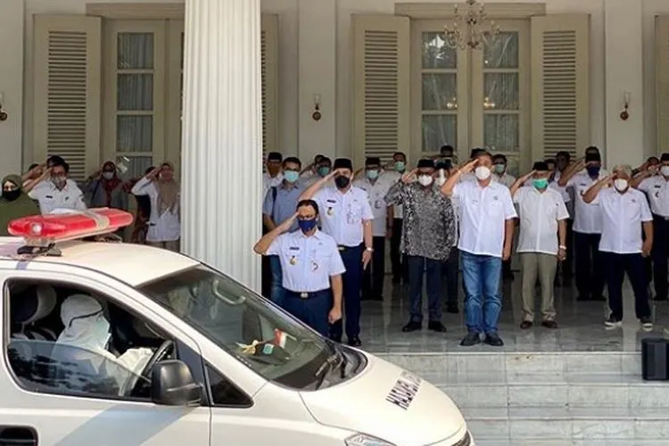 pelepasan jenazah Sekda DKI Jakarta Saefullah/ instagram: @prasetyoedimarsudi