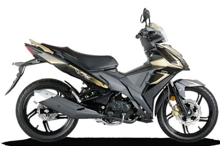 Penampakan samping SYM VF 185, sekilas serupa dengan Yamaha MX-King. (sym-global.com)