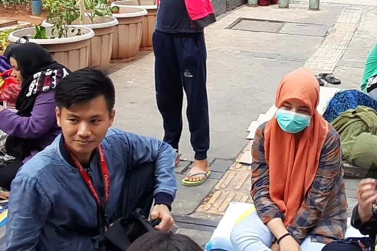 Para pencari suaka di Jalan Kebon Sirih, Jakarta Pusat/Ayojakarta.com