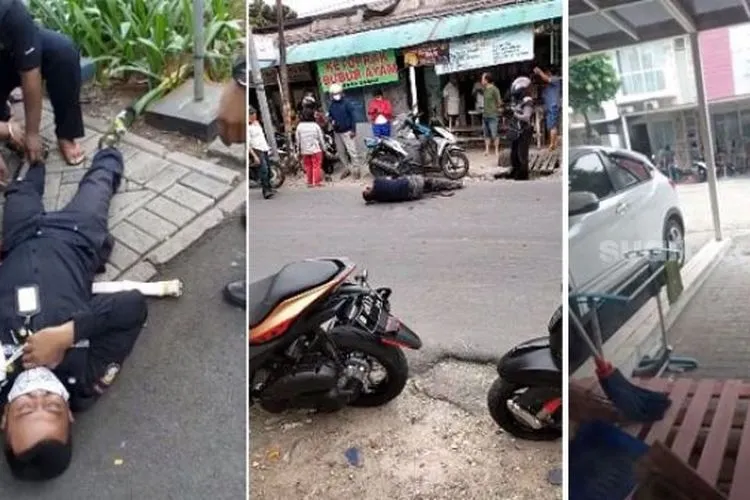 Dua korban penembakan oleh sekelompok orang bersenjata di kawasan cluster Australia kompleks perumahan Green Lake City, Cipondoh, Tangerang, Banten, Minggu (21/6/2020), adalah satpam dan pengemudi ojek online. [kolase Suara.com]